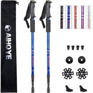 Hiking Trekking Poles, 2 Pack Collapsible, Lightweight, Anti Shock, Walking